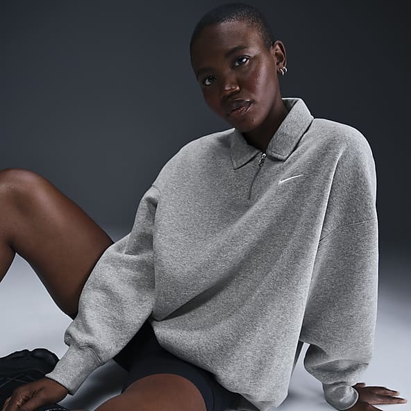 Gray nike sweater womens best sale